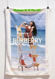 Burberry Beach Print Flannel Fleece Sofa Throw Blanket B280